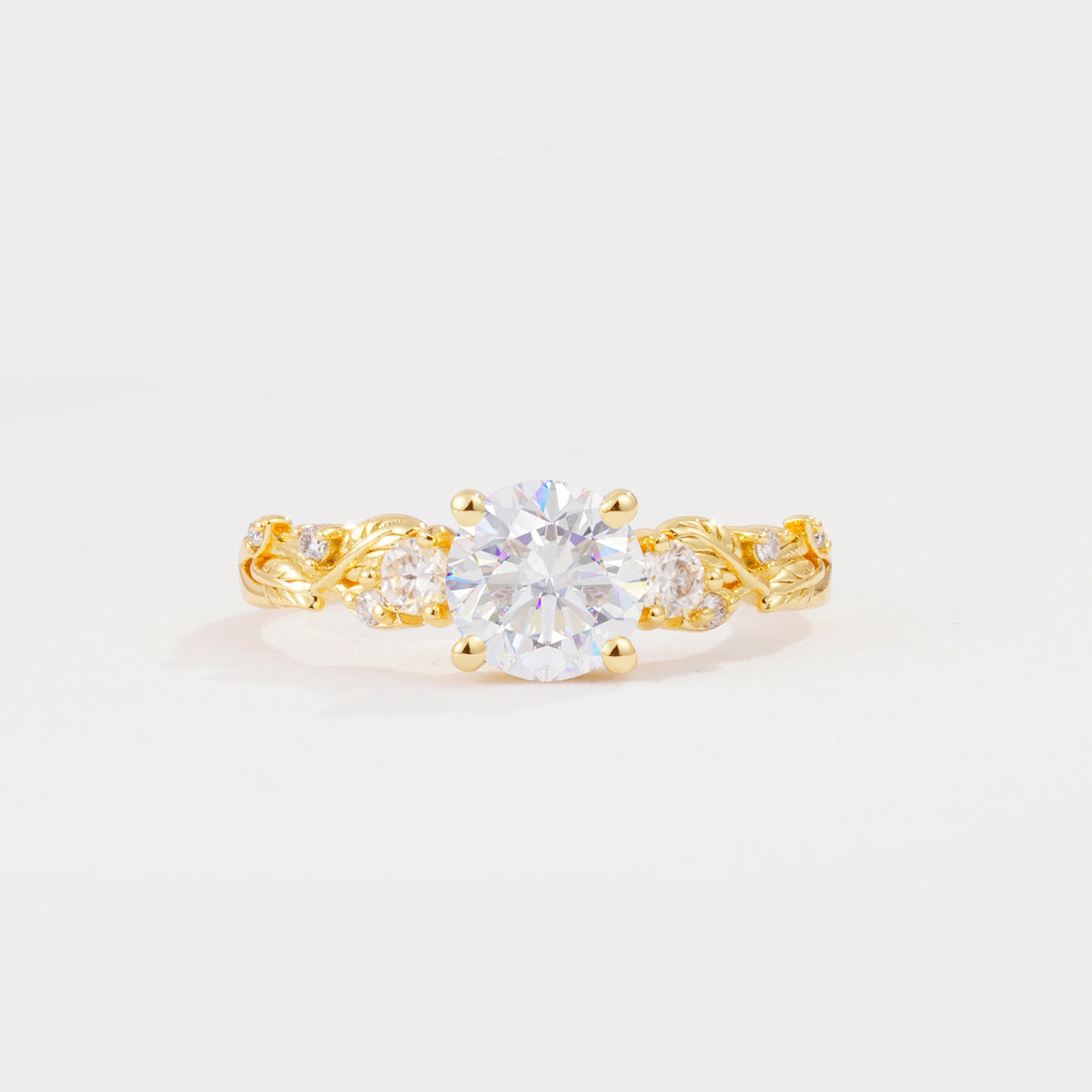 SR08759 Moissanite Ring - Yellow-Gold