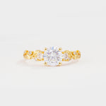 SR08759 Moissanite Ring - Yellow-Gold