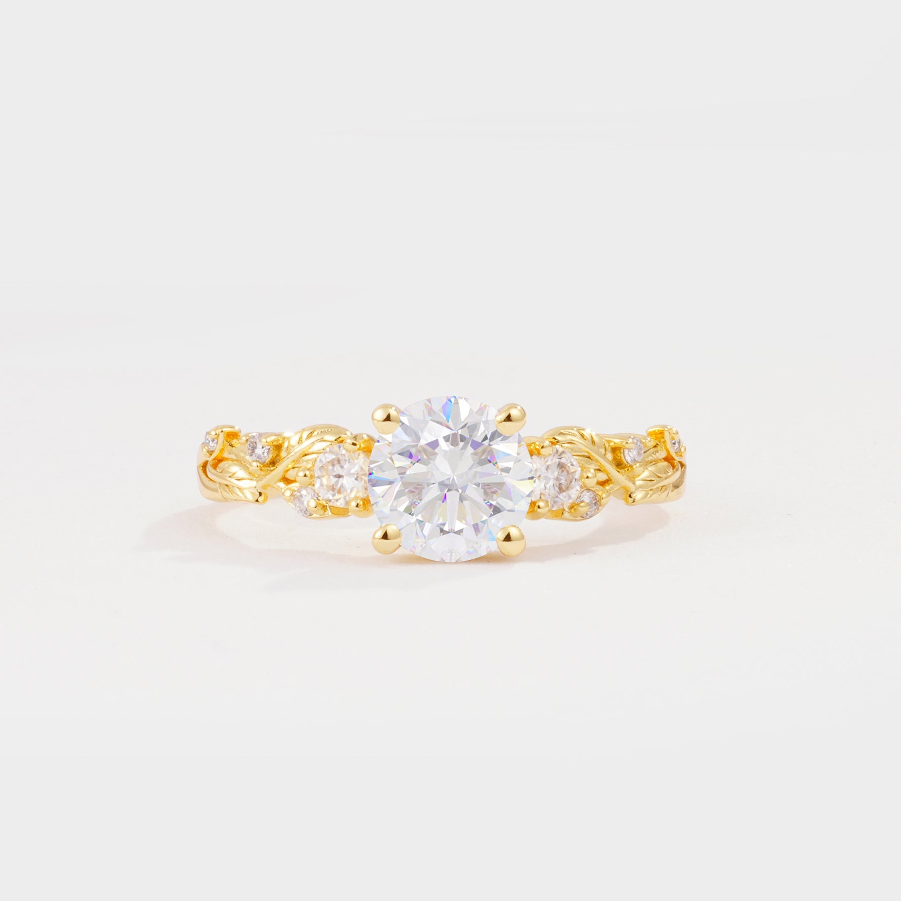 SR08759 Moissanite Ring - Yellow-Gold