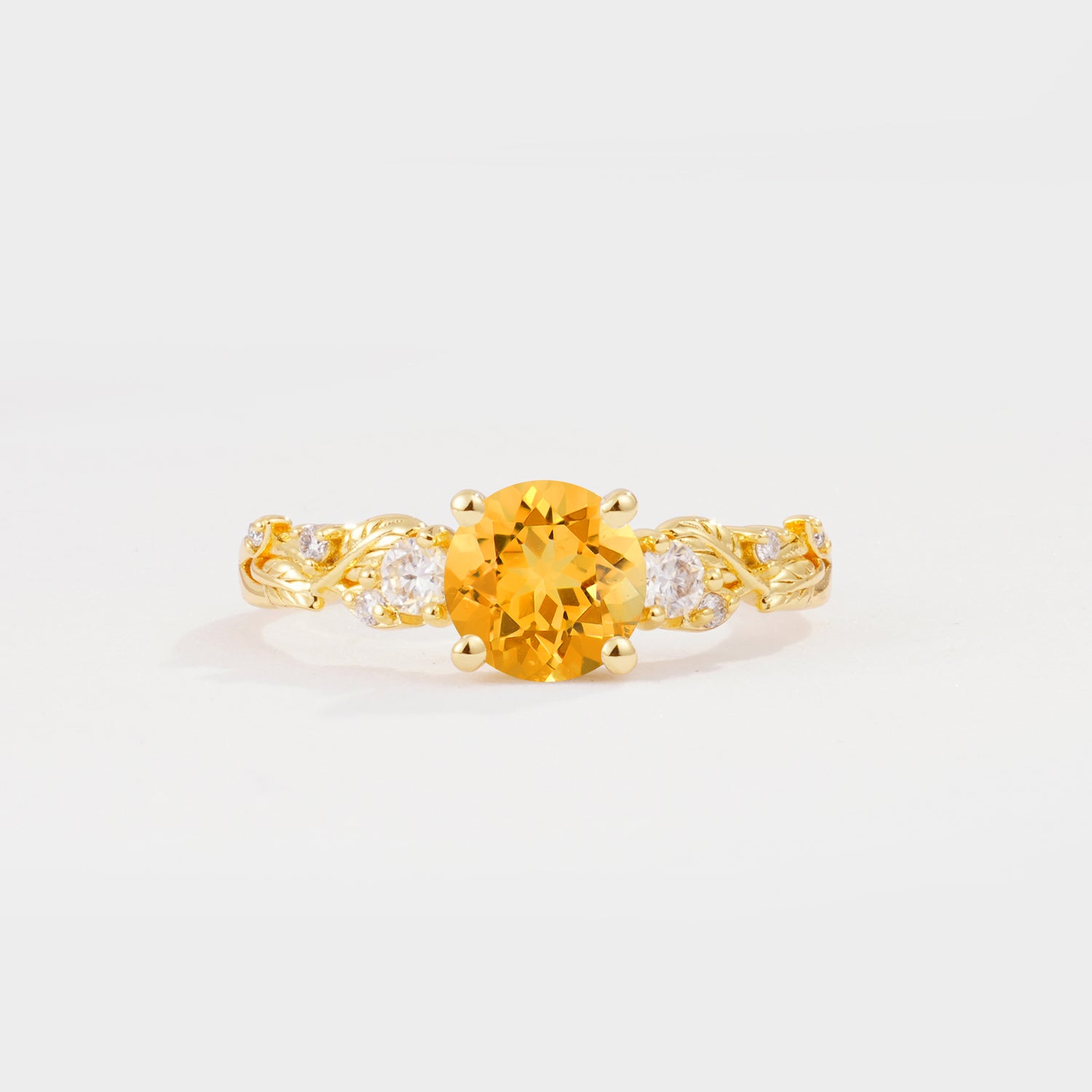 SR08759 Citrine Ring - Yellow-Gold