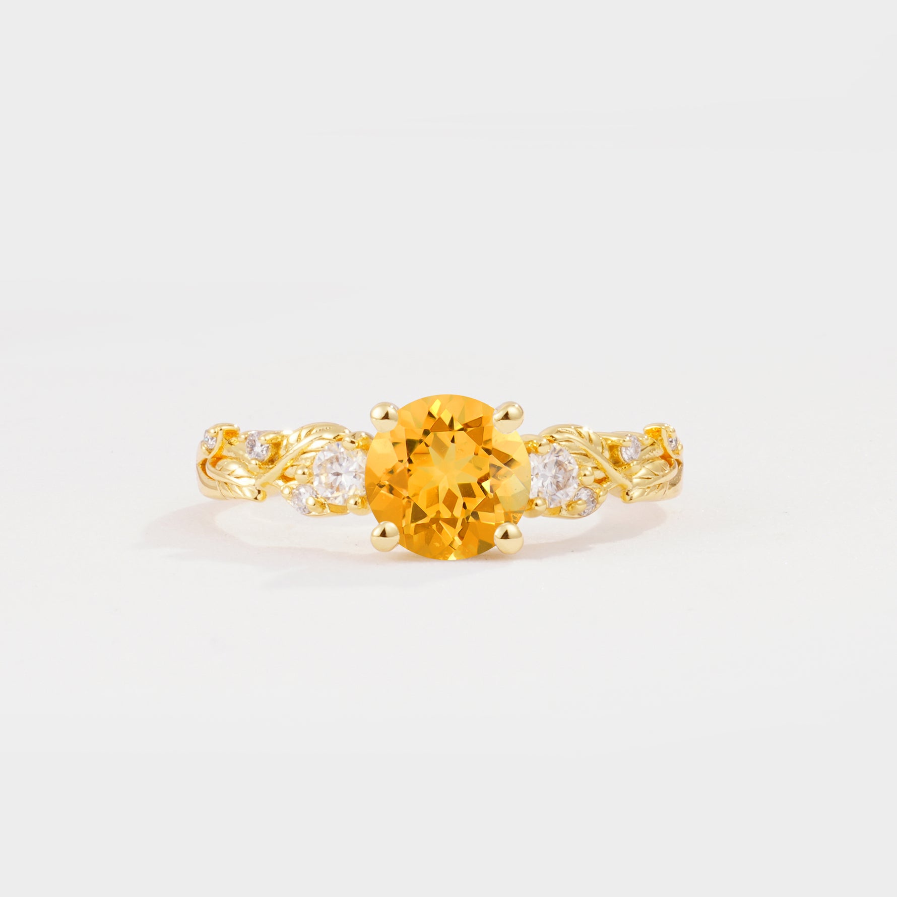 SR08759 Citrine Ring - Yellow-Gold