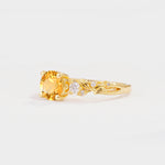 SR08759 Citrine Ring - White-Gold