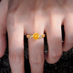 SR08759 Citrine Ring - Rose-Gold