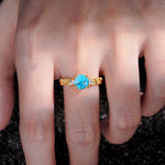 SR08759 Turquoise Ring - Rose-Gold