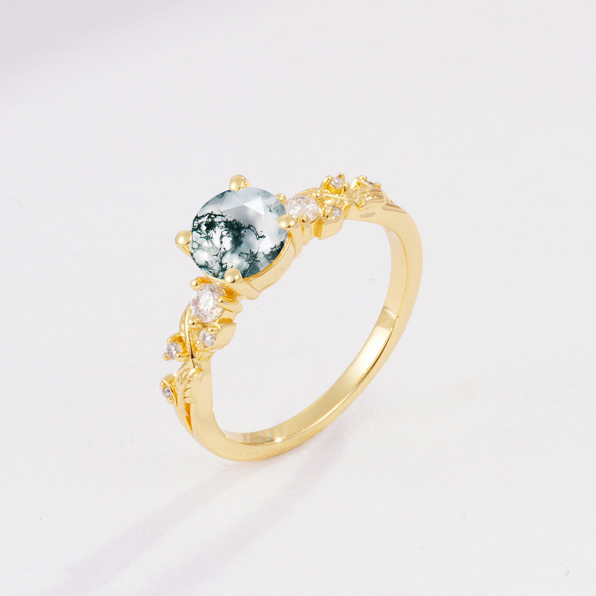 SR08759 Moss Agate Ring - Additional view