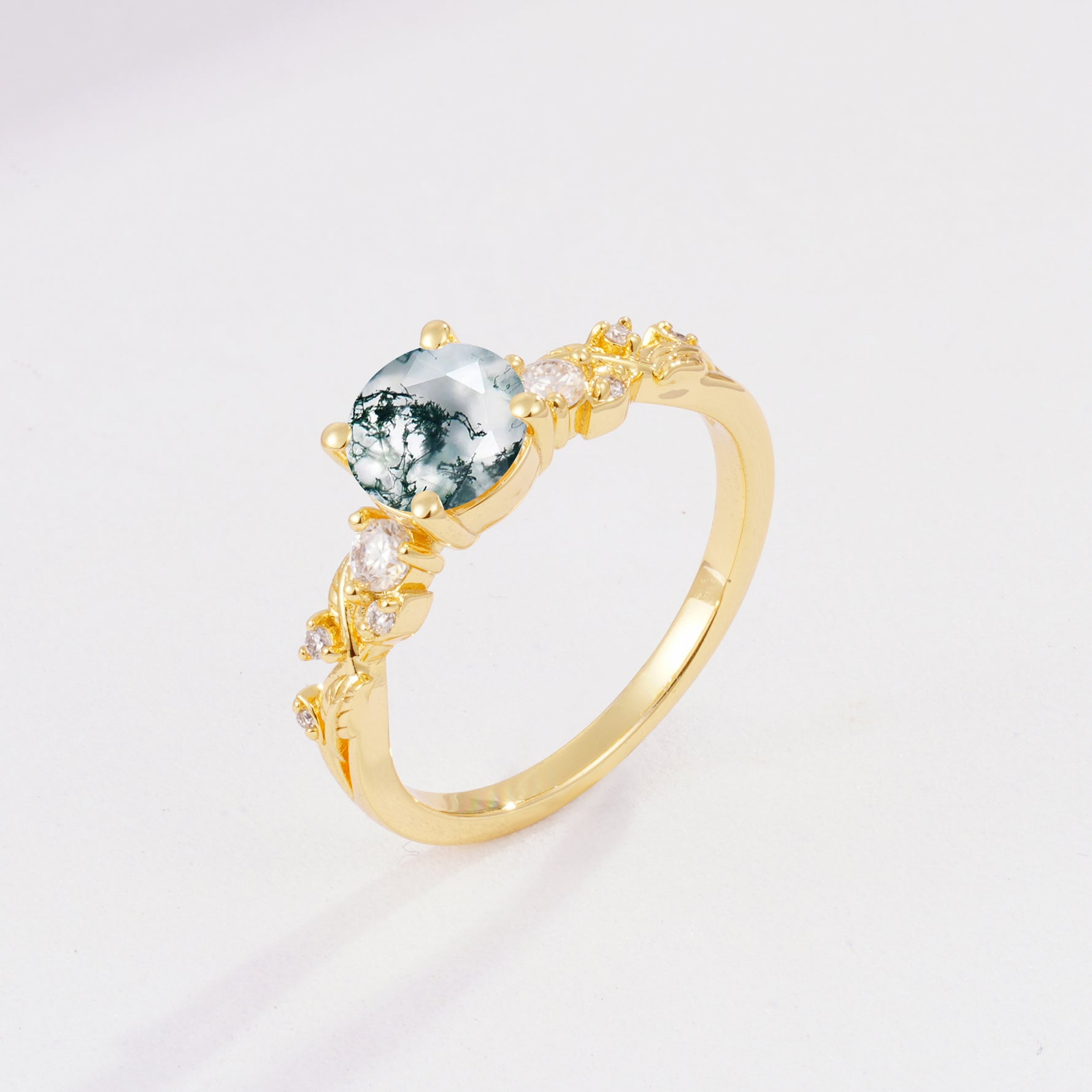 SR08759 Moss Agate Ring - Additional view