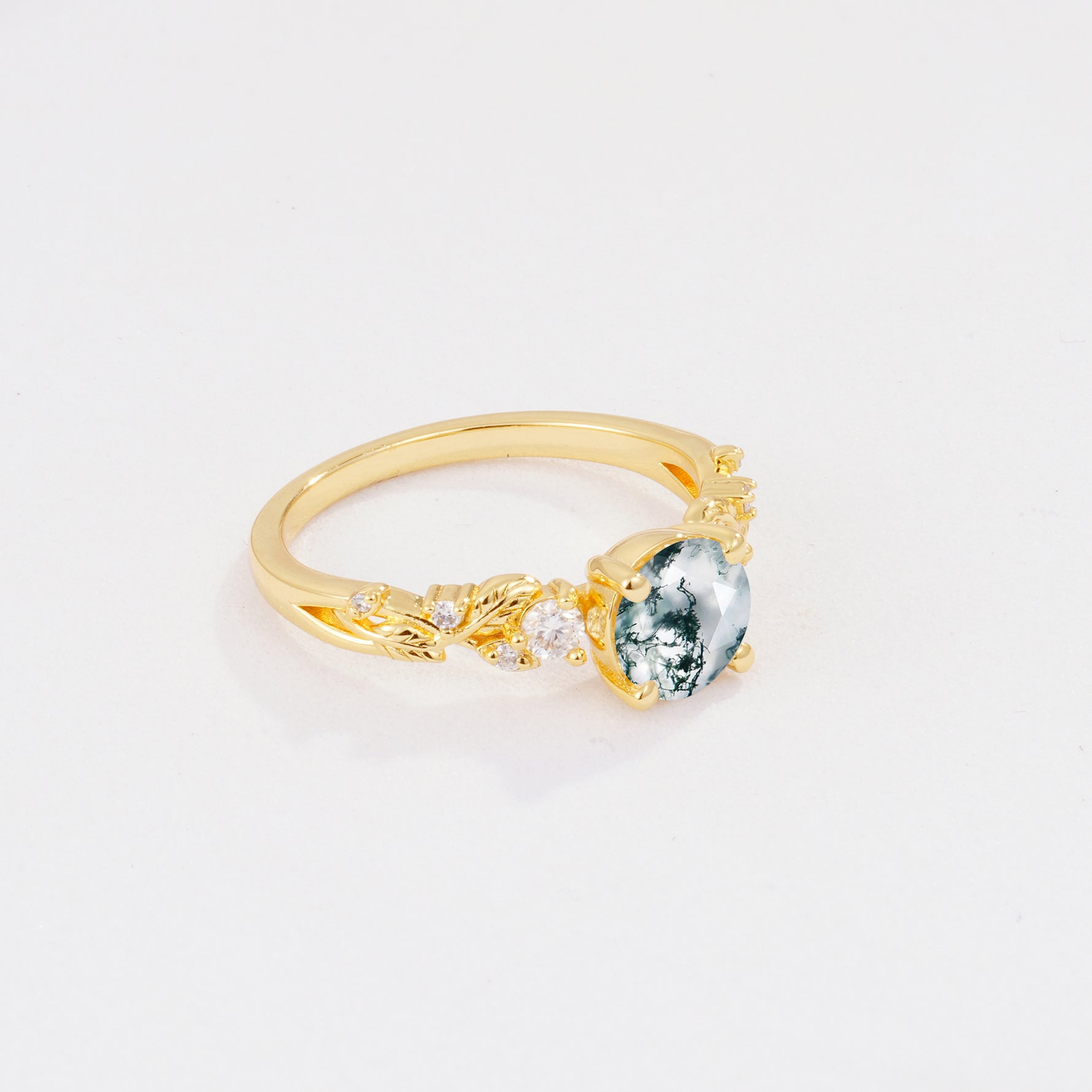 SR08759 Moss Agate Ring - Additional view