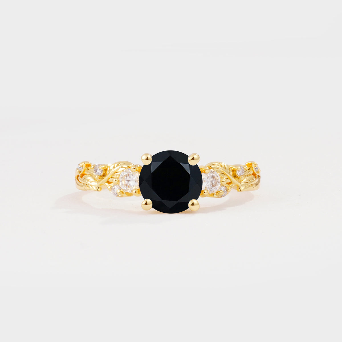 SR08759 Black Onyx Ring - Yellow-Gold