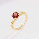SR08759 Garnet Ring - Additional view