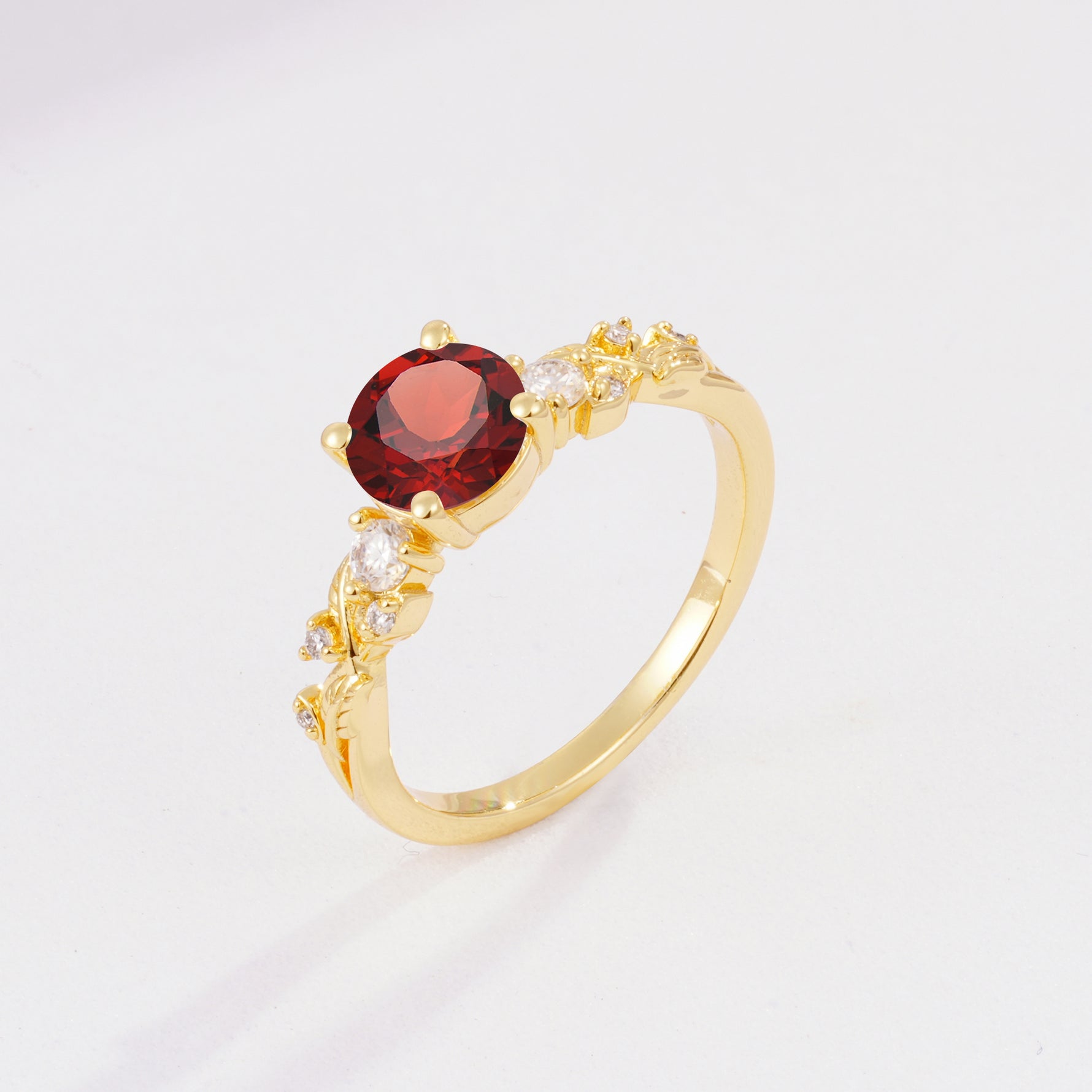 SR08759 Garnet Ring - Additional view