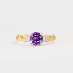 SR08759 Amethyst Ring - Yellow-Gold