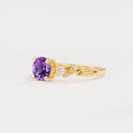 SR08759 Amethyst Ring - White-Gold