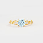 SR08759 Aquamarine Ring - Yellow-Gold