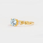 SR08759 Aquamarine Ring - White-Gold
