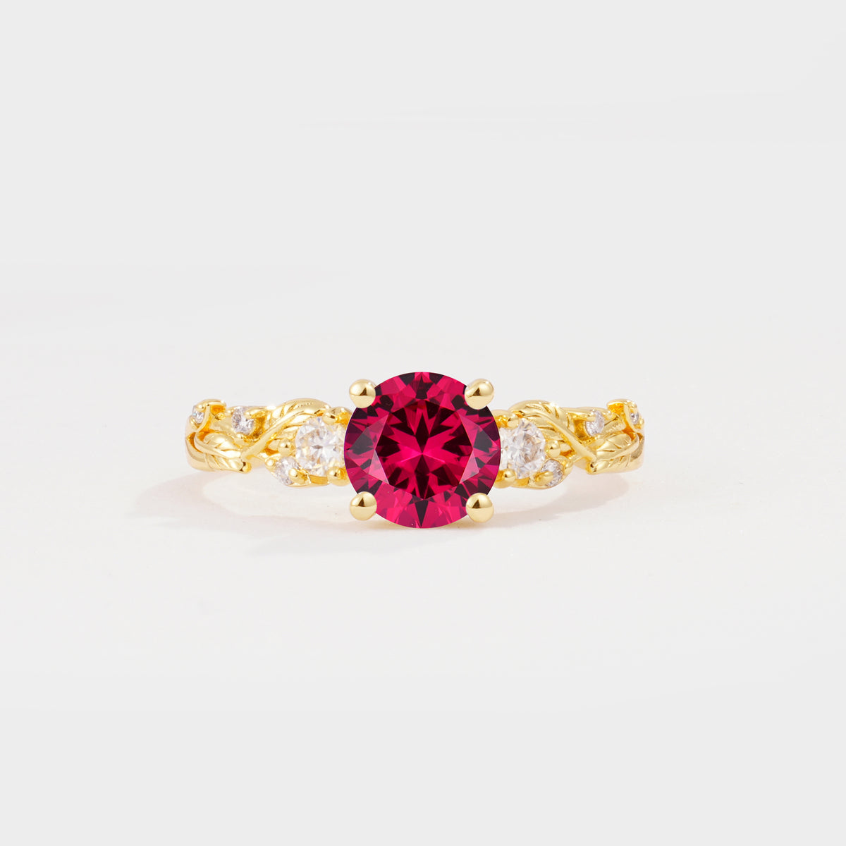 SR08759 Ruby Ring - Yellow-Gold