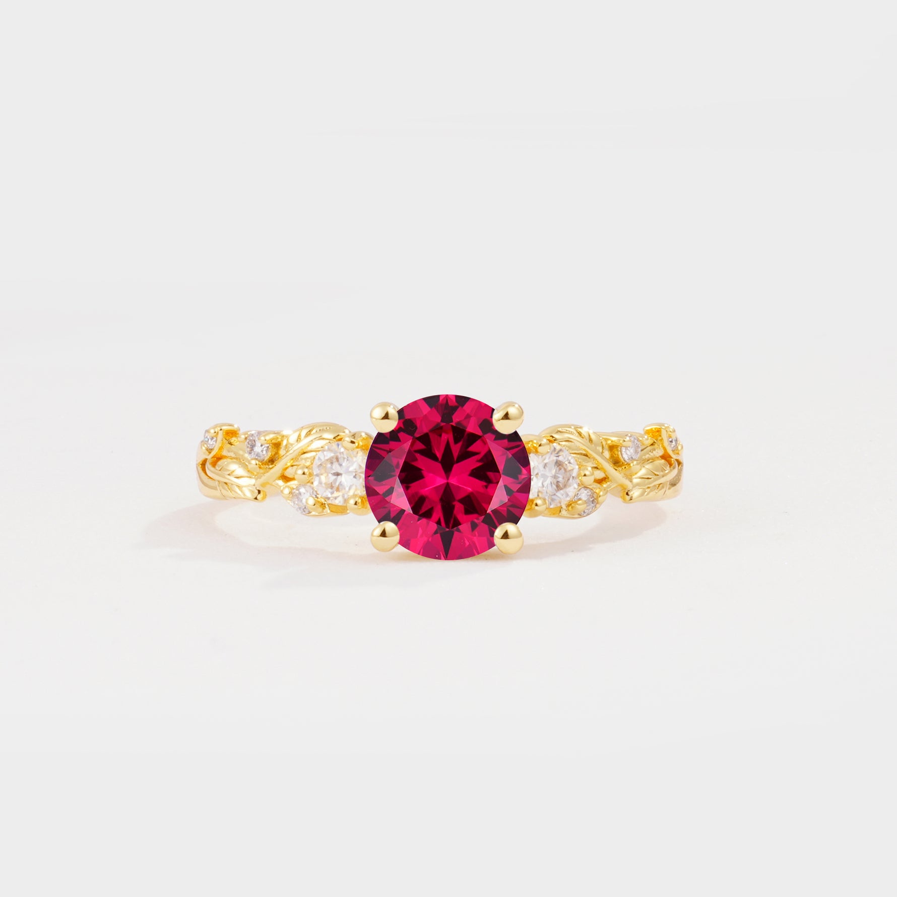 SR08759 Ruby Ring - Yellow-Gold