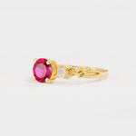 SR08759 Ruby Ring - White-Gold