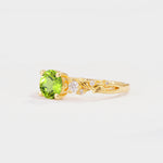SR08759 Peridot Ring - White-Gold