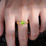 SR08759 Peridot Ring - Rose-Gold