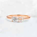 Minimalist East-West Pear Cut Moissanite Engagement Ring - Additional view