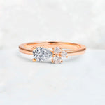 Minimalist East-West Pear Cut Lab Diamond Engagement Ring - Additional view