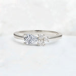 Minimalist East-West Pear Cut Lab Diamond Engagement Ring - Additional view