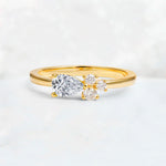 Minimalist East-West Pear Cut Lab Diamond Engagement Ring - Additional view