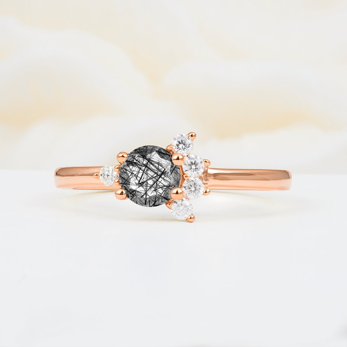 SR08791 Black Rutilated Quartz Ring - Additional view