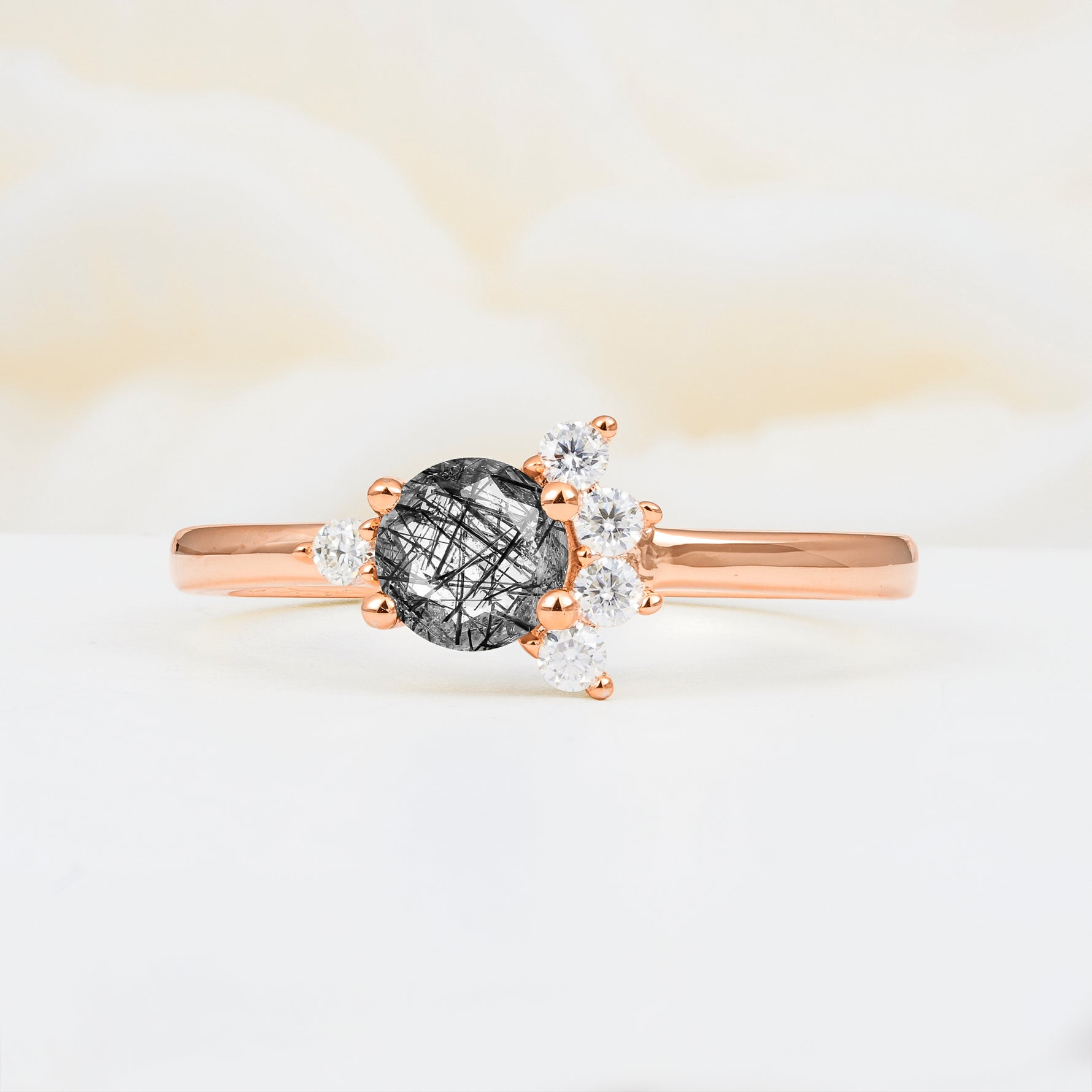 SR08791 Black Rutilated Quartz Ring - Additional view