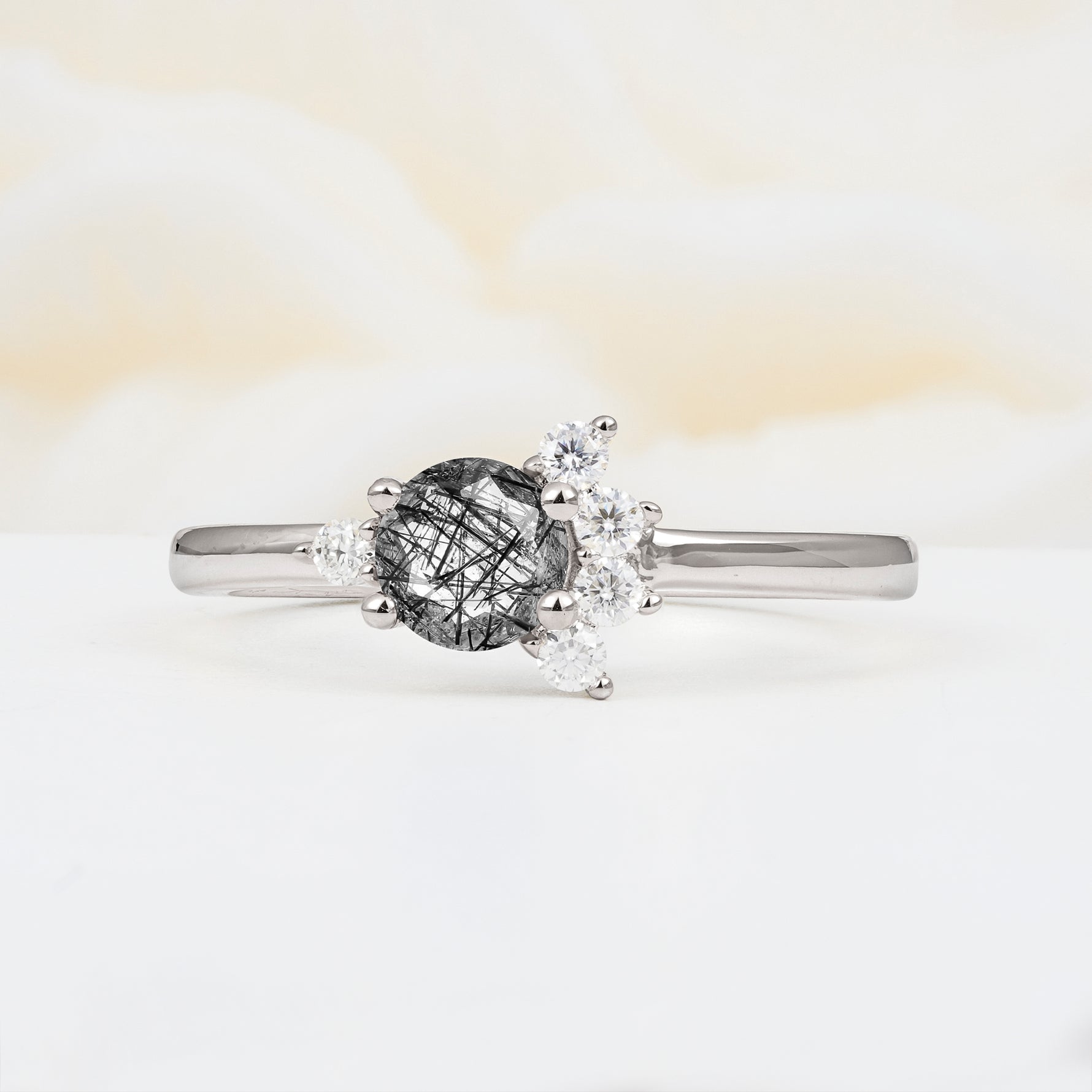 SR08791 Black Rutilated Quartz Ring - Additional view