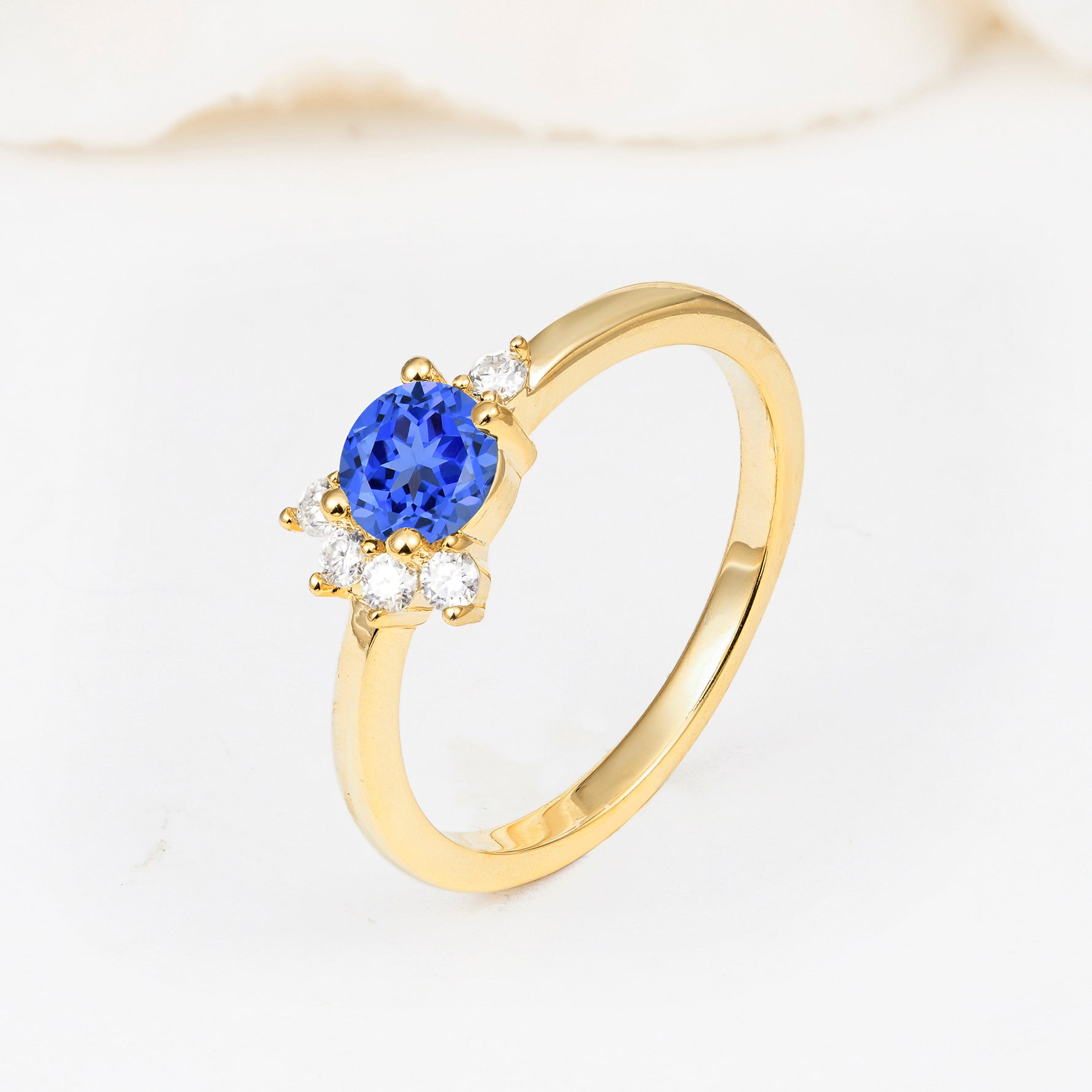 SR08791 Sapphire Ring - White-Gold