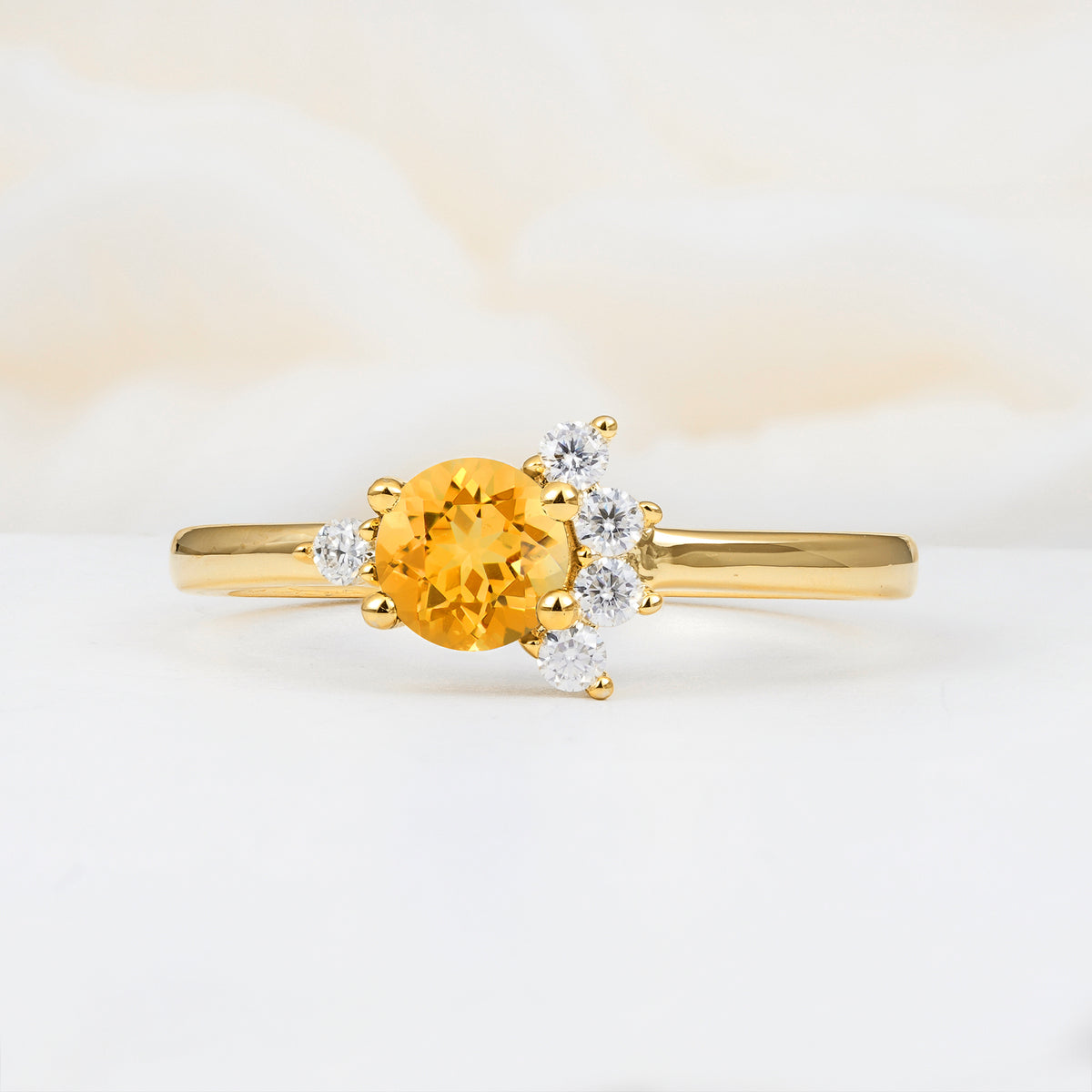 SR08791 Citrine Ring - Yellow-Gold