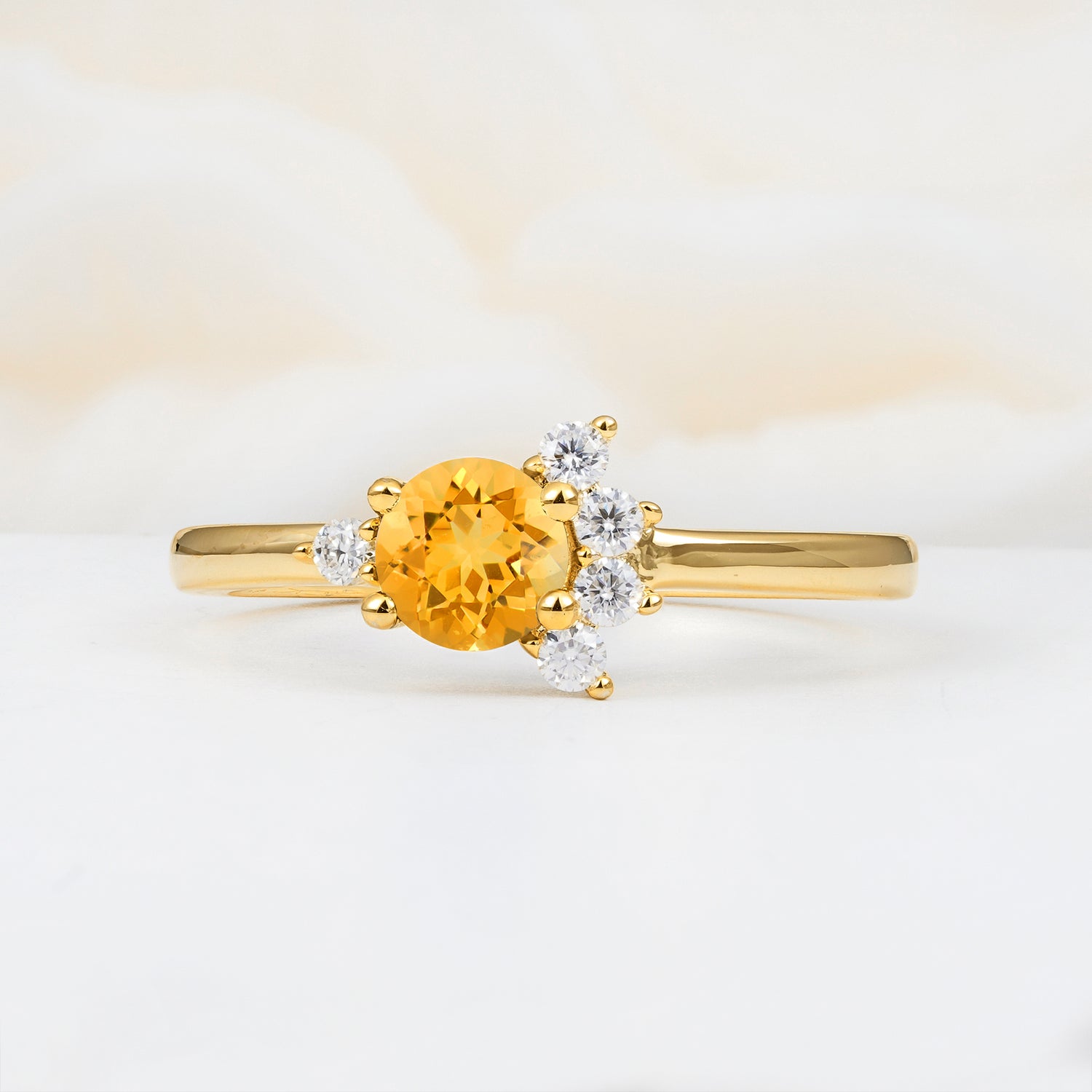 SR08791 Citrine Ring - Yellow-Gold
