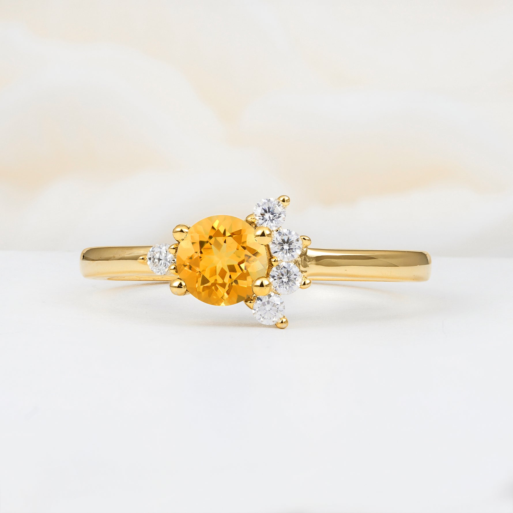SR08791 Citrine Ring - Yellow-Gold