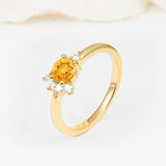 SR08791 Citrine Ring - White-Gold
