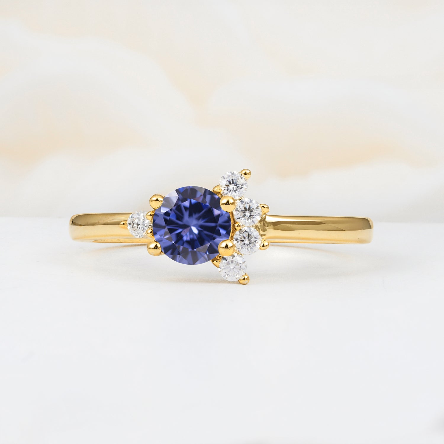 SR08791 Tanzanite Ring - Yellow-Gold