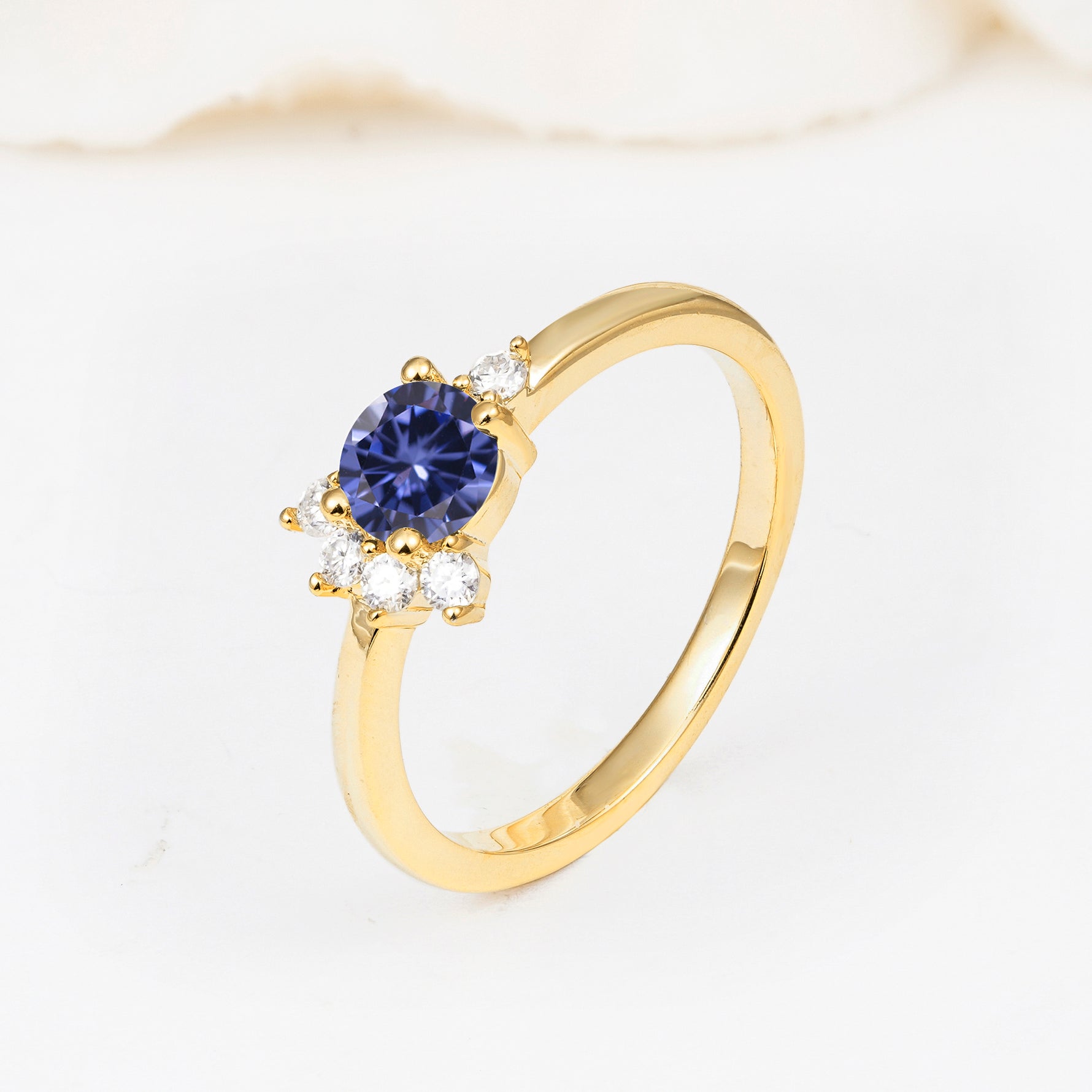 SR08791 Tanzanite Ring - White-Gold