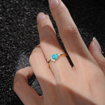 SR08791 Turquoise Ring - Rose-Gold