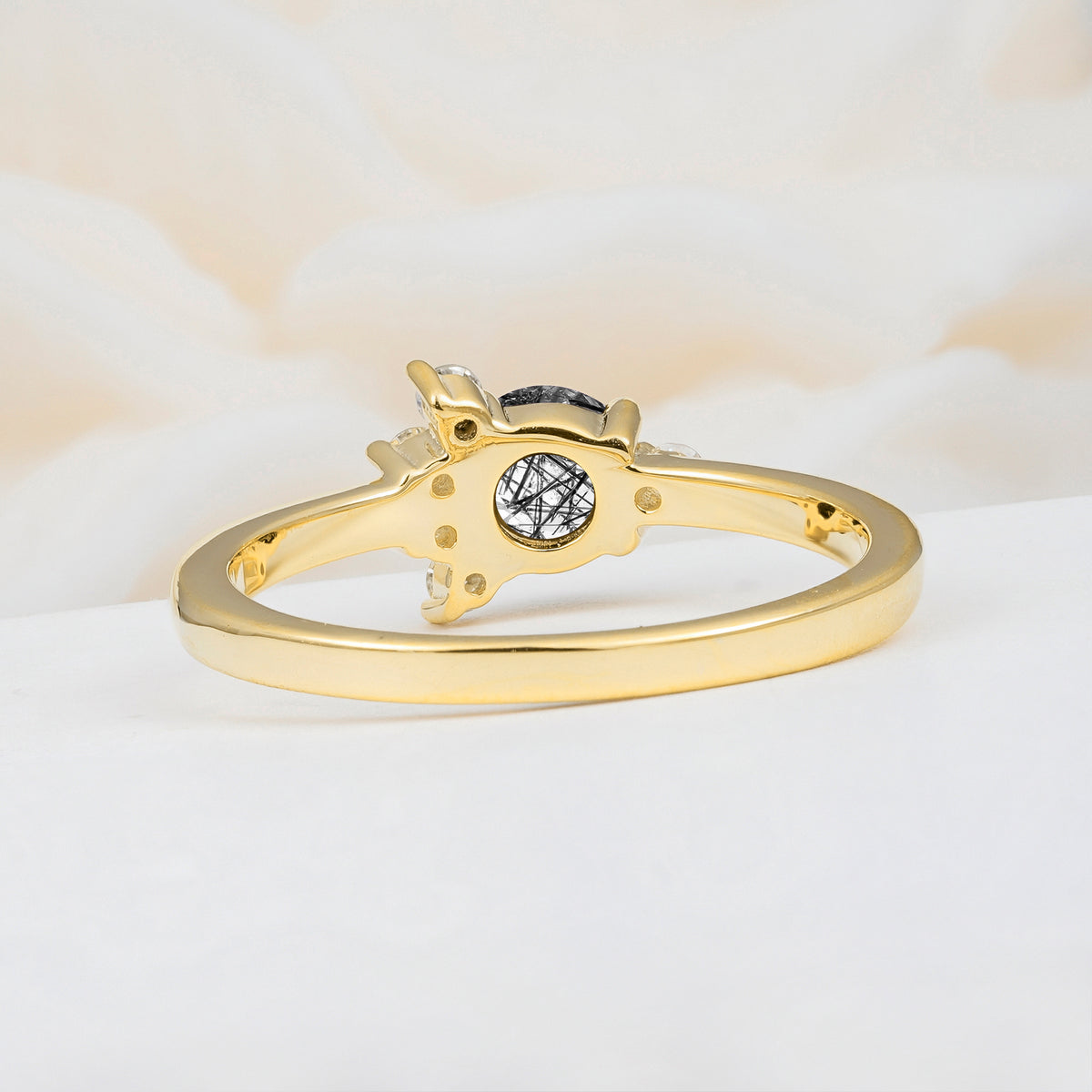 SR08791 Black Rutilated Quartz Ring - Additional view