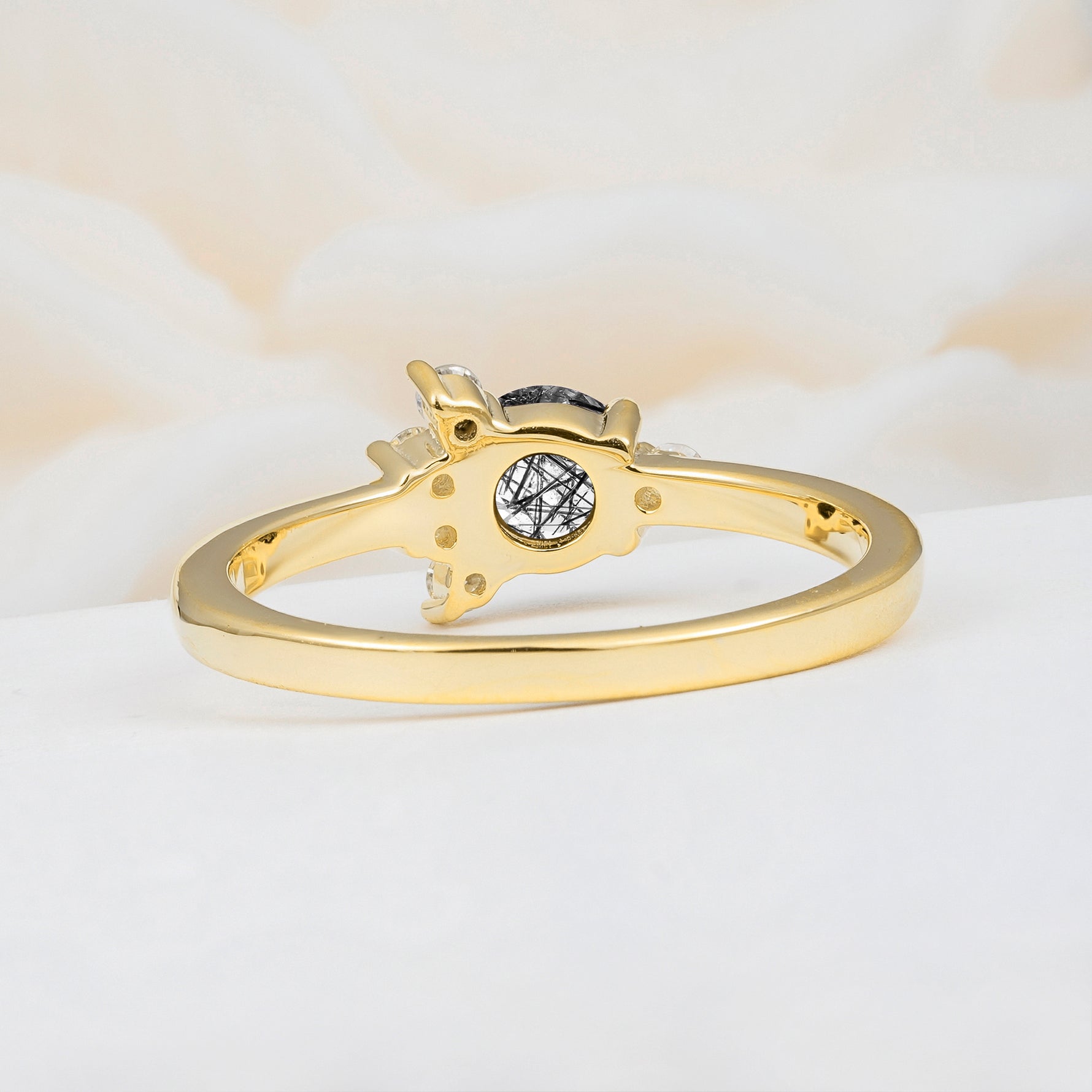 SR08791 Black Rutilated Quartz Ring - Additional view