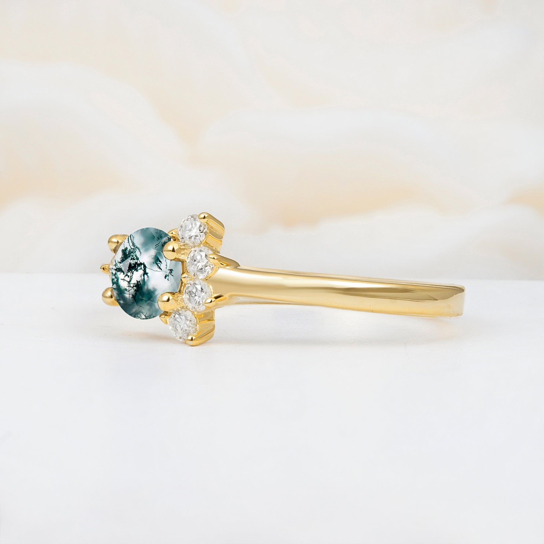 SR08791 Moss Agate Ring - Additional view