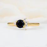 SR08791 Black Onyx Ring - Yellow-Gold