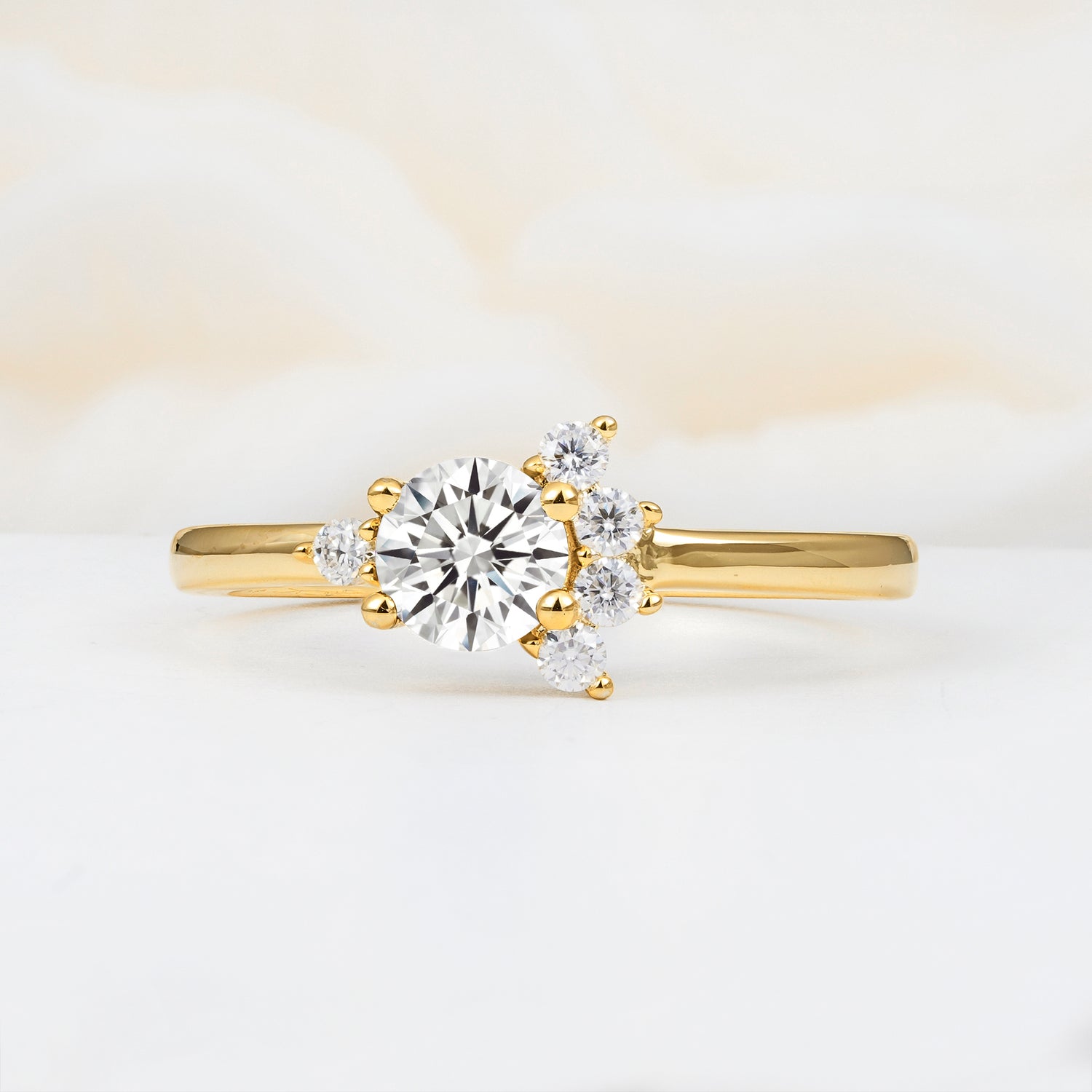 SR08791 Lab Diamond Ring - Yellow-Gold