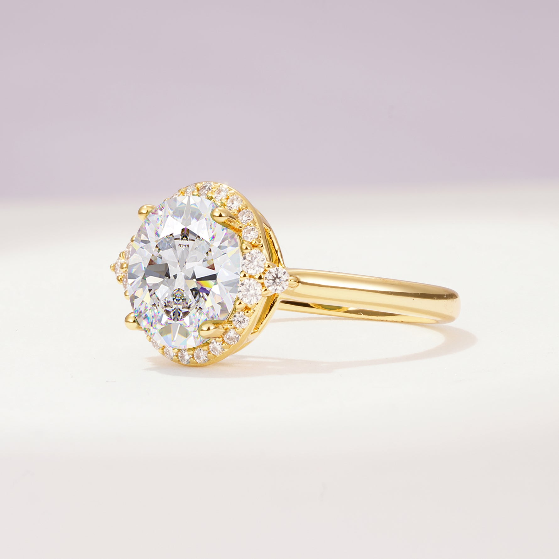 SR09197 Moissanite Ring - White-Gold