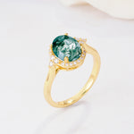 SR09197 Moss Agate Ring - Additional view