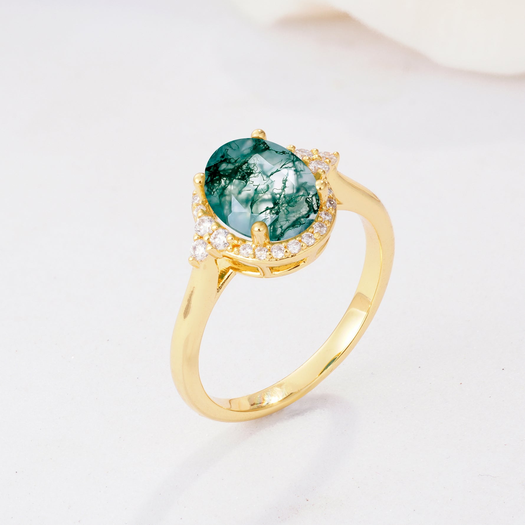 SR09197 Moss Agate Ring - Additional view
