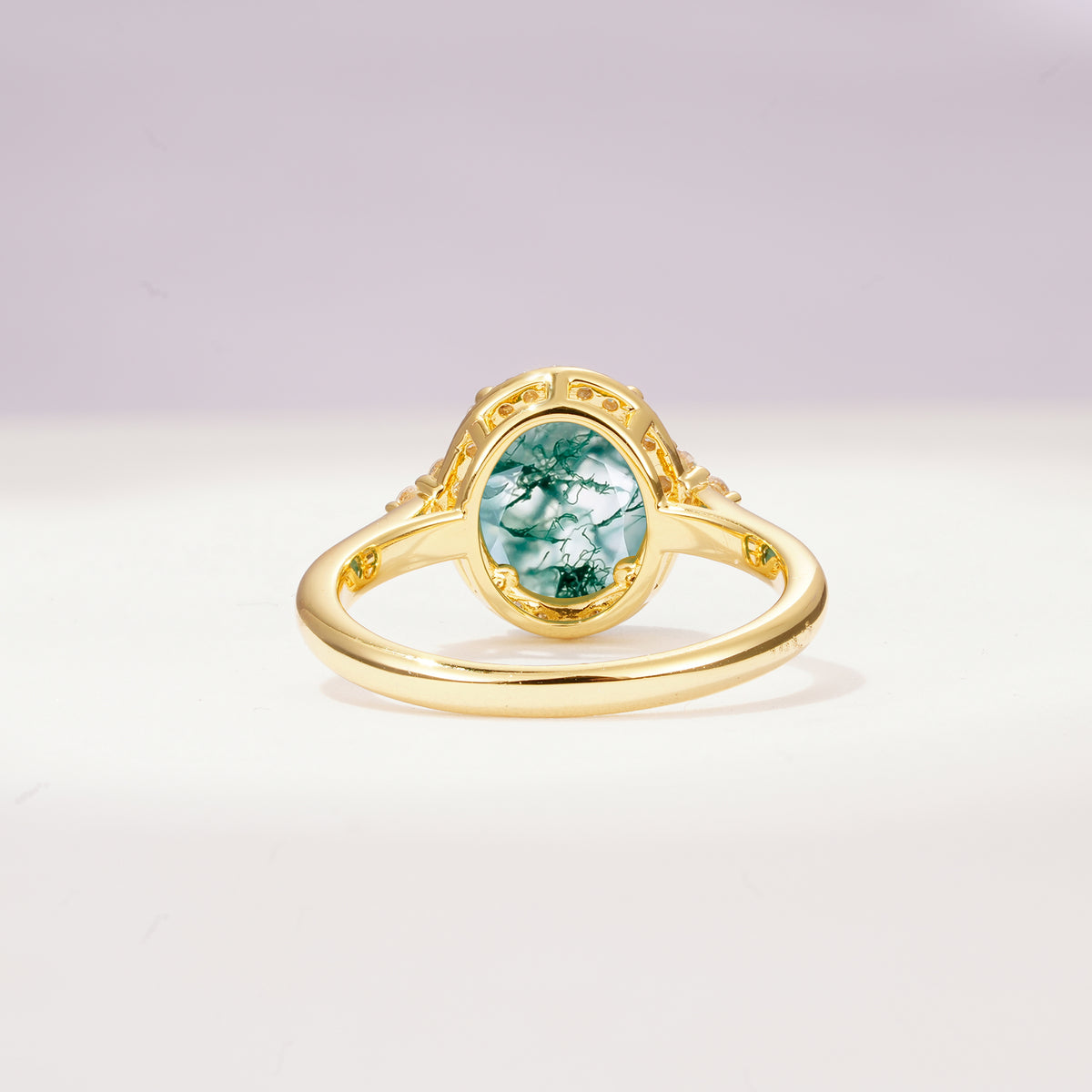 SR09197 Moss Agate Ring - Additional view