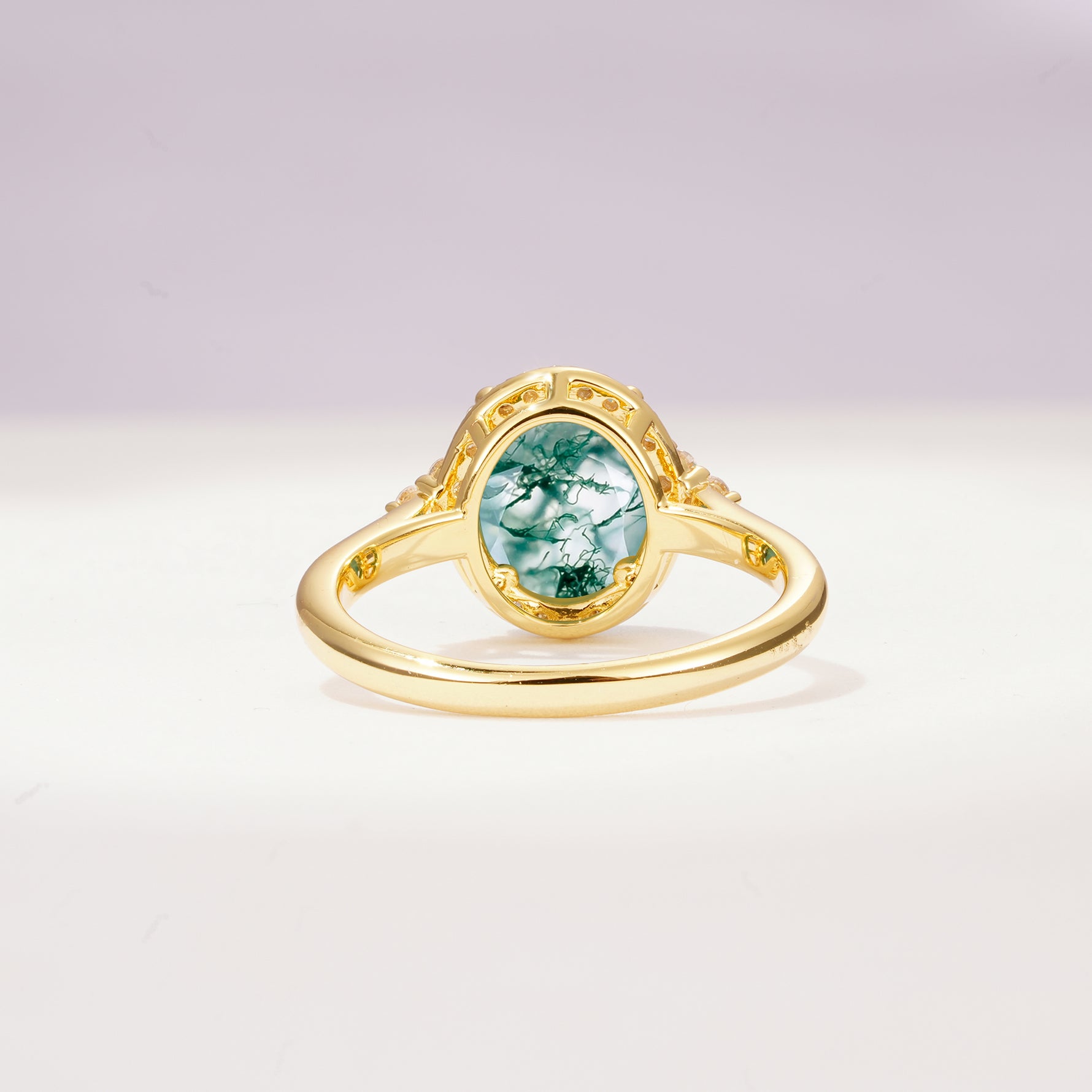 SR09197 Moss Agate Ring - Additional view