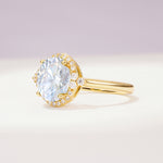 Romantic Oval Cut Full Halo Lab Diamond Engagement Ring - Additional view