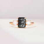 SR09241 Black Rutilated Quartz Ring - Additional view